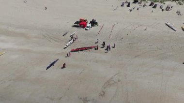 İrlanda Donegal İlçesi 'nde Narin ve Portnoo' nun yer aldığı Regatta 'nın hava manzarası.