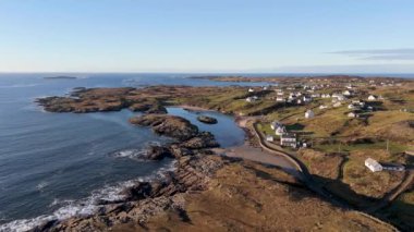 Donegal ilçesindeki Rosbeg 'in güzel sahil manzarası - İrlanda