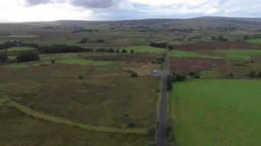 Kuzey İrlanda, Tyrone 'da Cookstown tarafından Blackrock Yolu' nda Beaghmore Stone 'un hava manzarası..