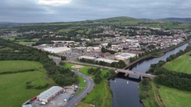 Kuzey İrlanda 'daki Strabane' in hava görüntüsü.