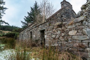 Dunlewey, Donegal, İrlanda 'nın kayıp Glenthornan köyü..