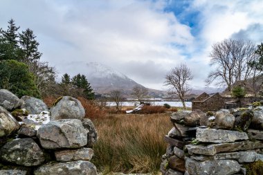 The lost village of Glenthornan by Dunlewey in County Donegal - Ireland. clipart