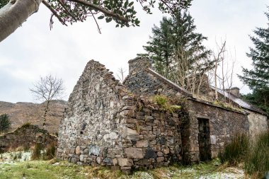 Dunlewey, Donegal, İrlanda 'nın kayıp Glenthornan köyü..