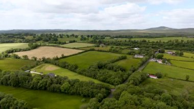 Enniskillen, Kuzey İrlanda 'daki Rosscor bölgesinin hava görüntüsü.