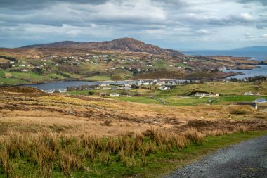 Slieve Ligi hacı yolu Teelin tarafından County Donegal, İrlanda 'da.