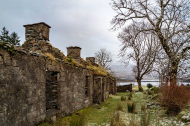 The lost village of Glenthornan by Dunlewey in County Donegal - Ireland. clipart