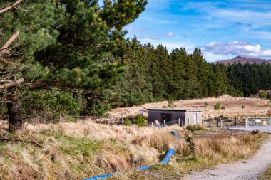 The pump station at Lough Anna, the drinking water supply for Glenties and Ardara - County Donegal, Ireland. clipart