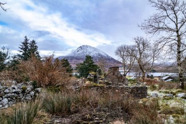 The lost village of Glenthornan by Dunlewey in County Donegal - Ireland. clipart