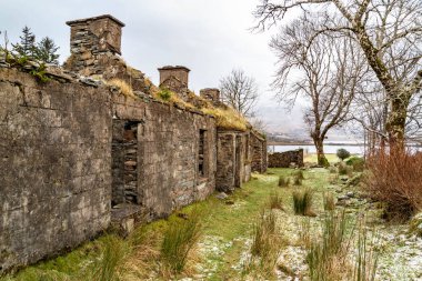 Dunlewey, Donegal, İrlanda 'nın kayıp Glenthornan köyü..