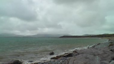 Waterville 'in güzel sahili, Iveragh Yarımadası' nda, Kerry County, İrlanda Cumhuriyeti
