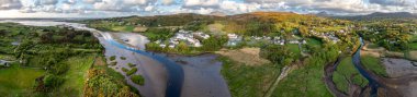 Gortahork, County Donegal, İrlanda 'nın Killult kıyısındaki hava manzarası.