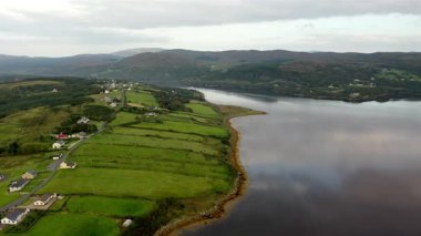 Lettermacaward 'dan Aerial of Cor and Cullion, County Donegal, İrlanda.