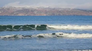 Karlar Narin sahilinden görüldü, Portnoo County Donegal, İrlanda 'da