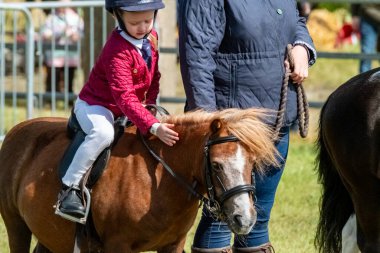 MEENACES, COUNTY DONEGAL, IRELAND - AĞUSTOS 04 2025: Her yaştan sürücü Meencross Tarım Fuarı 'ndan keyif alıyor.