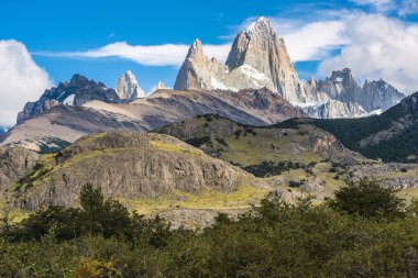 Mount Fitz Roy adlı Arjantin Los Glaciares Milli Parkı