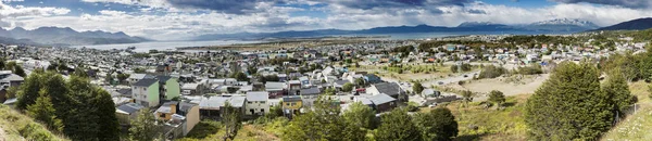 Panoramiczne Zdjęcie Miasta Ushuaia Tierra Del Fuego Argentynie Jedno Najbardziej — Zdjęcie stockowe