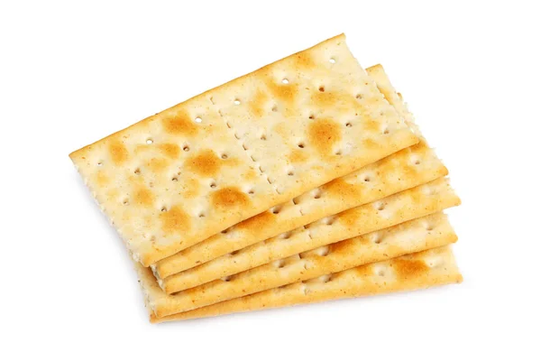 Group Crackers Isolated White — Stock Photo, Image