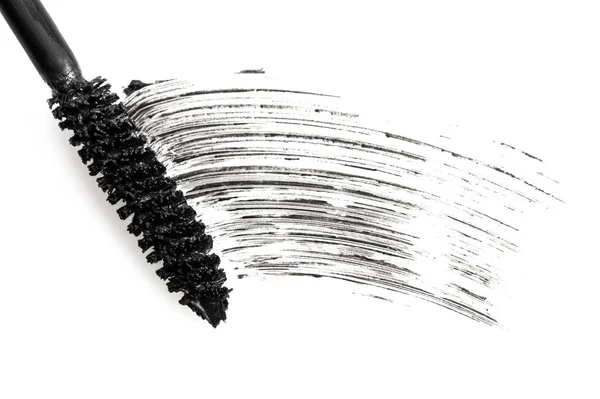 Mascara Pinsel Mit Wimperntusche Isoliert Auf Weißem Hintergrund lizenzfreie Stockbilder