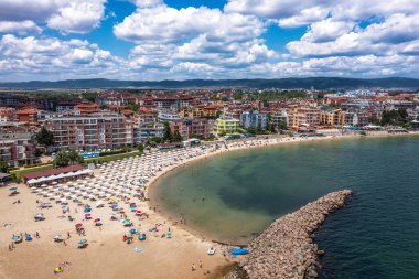 Aerial view to a sea resort Ravda, Bulgaria clipart
