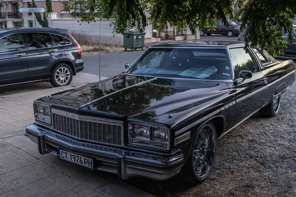 stock image Black Buick Electra Limited 1976 in the sea resort Sveti Vlas, Burgas, Bulgaria