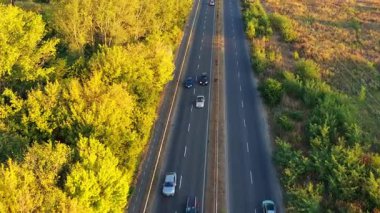 Banliyö yolu Burgaz - Sozopol, Bulgaristan 'ın hava manzarası