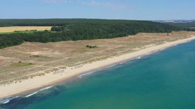 Bulgaristan 'ın Varna kentindeki Shkorpilovtsi sahil beldesinin hava manzarası