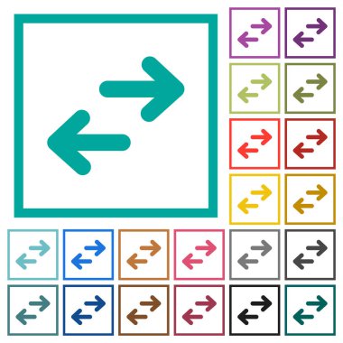 Beyaz arkaplan üzerinde çeyrek çerçeve içeren katı düz renk simgeleri transfer et