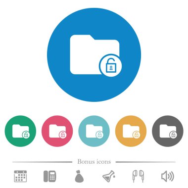 Dizin düz beyaz simgelerinin yuvarlak renk arkaplanlarının kilidini aç. 6 bonus simgesi dahil.