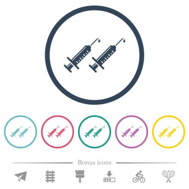 İkinci aşının düz renk simgeleri yuvarlak hatlarda. 6 bonus simgesi dahil.