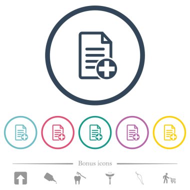 Yuvarlak hatlara yeni düz renk simgeleri ekle. 6 bonus simgesi dahil.