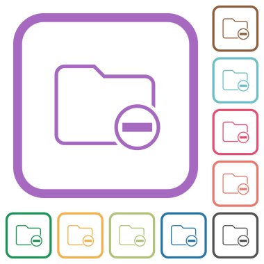 Yuvarlak renkli kare kare beyaz arka plan üzerinde dizin basit simgeleri kaldırma