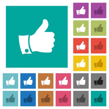 Düz kare arka planlar üzerinde düz simgeler renkte çok yaşasın. Beyaz ve koyu kutsal kişilerin resmi varyasyon hover veya etkin efektleri dahil.