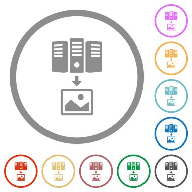 Resmi beyaz arkaplanda yuvarlak ana hatlarla sunucu ana hatlarından indir