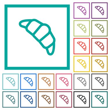 Beyaz arkaplanda çeyrek çerçeve bulunan ayçöreği düz renk simgeleri