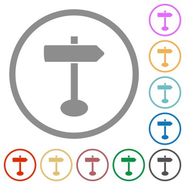 Boş ok işareti beyaz arkaplan üzerinde yuvarlak çizgilerde katı düz renk simgeleri gönder