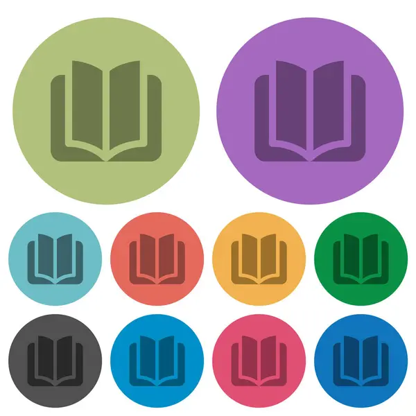 Open Book Solid Darker Flat Icons Color Background Royalty Free Διανύσματα Αρχείου