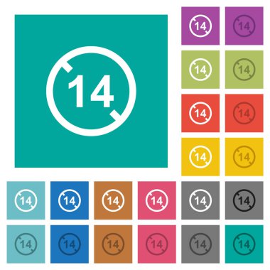 Sade arkaplanda 14 renkli düz simgenin altına izin verilmiyor. Uçan veya etkin efektler için beyaz ve koyu simge varyasyonları.