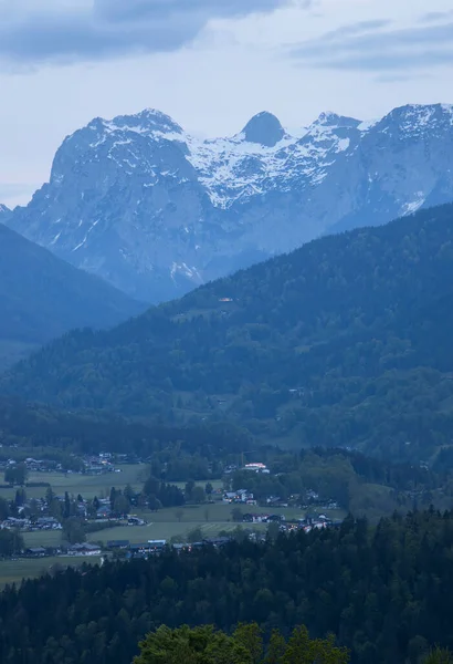 Alpok Hegyek Bajorországban Németországban Esti Jelenet — Stock Fotó