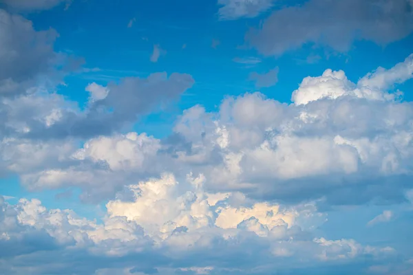 Természetes Háttér Kék Felhők Közelkép — Stock Fotó