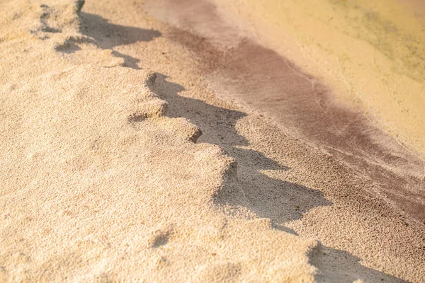 Natural Background Sandy Shore Water Closeup — Stock Photo, Image