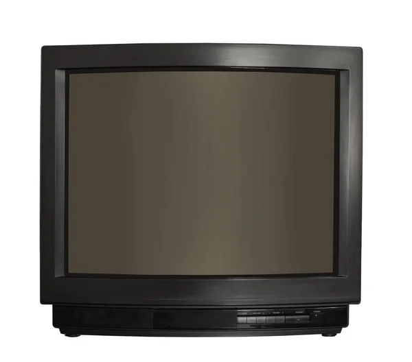 复古电视机 设置在白色隔离背景上 — 图库照片