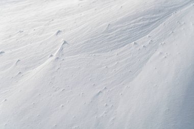 Kış arkaplanı kar dokusundan yapılmıştır. Yakın plan