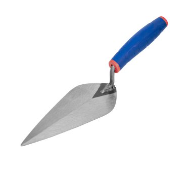 Beyaz izole arkaplanda yeni inşaat spatulası