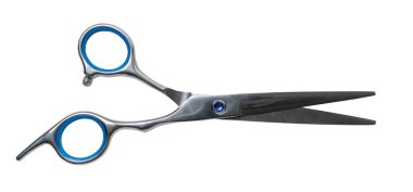 kuaför makası beyaz arkaplanda yakın plan