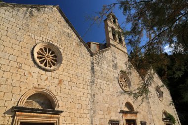 Hırvatistan 'ın Vis Adası, Komiza kentindeki Our Lady of Pirates Kilisesi.