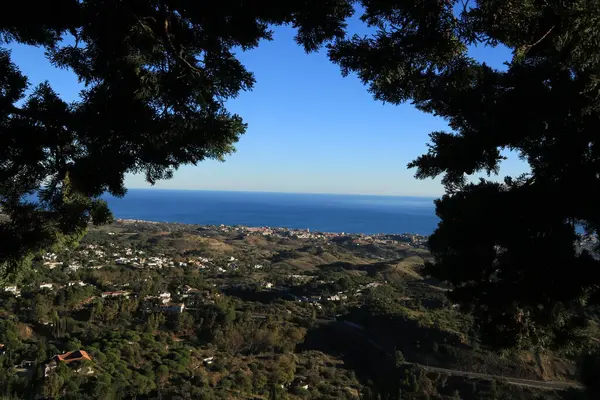 Costa Sol sahili manzaralı, Mijas, İspanya manzaralı.