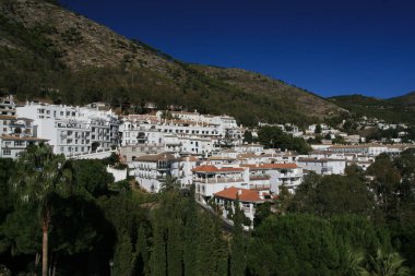 Costa Sol sahili manzaralı, Mijas, İspanya manzaralı.