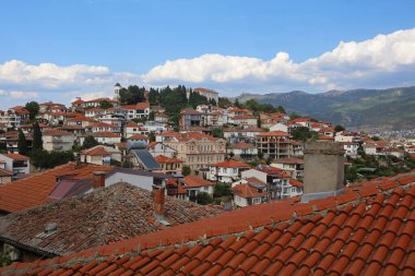 Ohri kentinin manzarası, Kuzey Makedonya