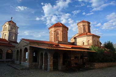 Kuzey Makedonya 'nın Ohri kenti yakınlarındaki Aziz Naum Manastırı