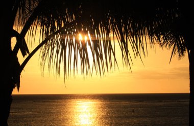 Mauritius Adası 'nda gün batımı